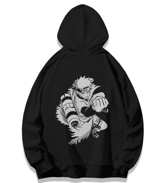 Natuto Black & White Oversized Hoodie